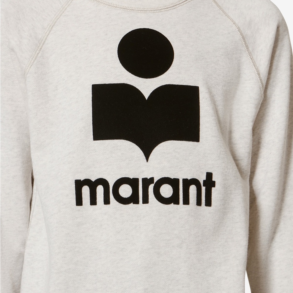 Etoile Isabel Marant Beige MILLYNY SWEATSHIRT with Black Logo - Picture 7 of 13